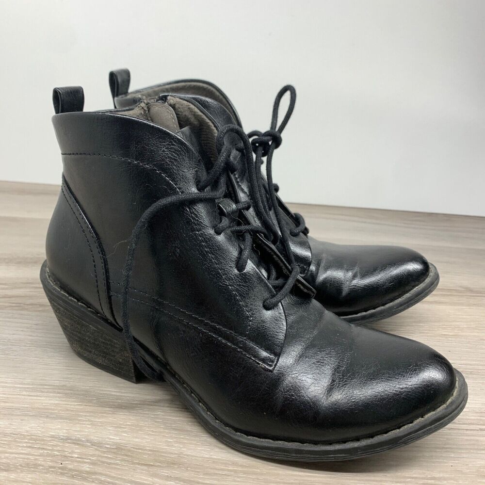 Eurosoft Sofft Black ANYSE Booties US 6 M Lace-Up Side Zip Ankle Boots